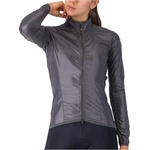 Castelli Дамска фланелка с къс ръкав за колоездене Castelli Women's Aria Shell 2 Jacket Cycling jersey - Dark Gray (156-2741-0313)