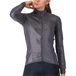 Castelli Дамска фланелка с къс ръкав за колоездене Castelli Women's Aria Shell 2 Jacket Cycling jersey - Dark Gray (156-2741-0313)