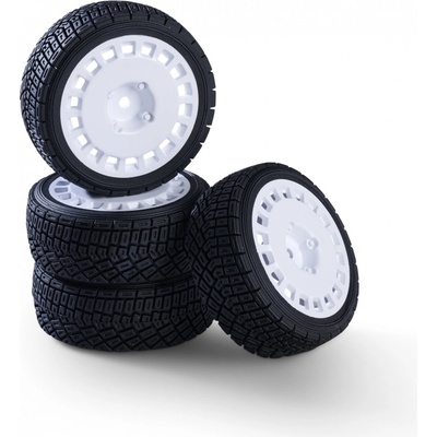 Carson Kolesá wheel set Rally Design1 4 white 1/10