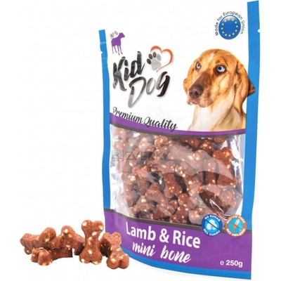 KidDog Jahňacie Mini kostičky s ryžou 250 g