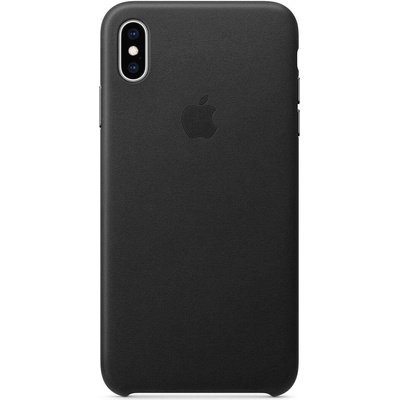 Apple iPhone Leather Case - оригинален кожен кейс (естествена кожа) за iPhone XS Max (черен)