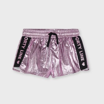 Image 1 of Mayoral Къси метализирани панталонки с ленти за момиче Mayoral