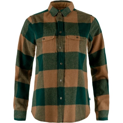 Fjällräven Дамска риза с копчета Fjällräven Women's Canada Shirt L/S Shirt - Deep Patina / Buckwheat Brown - размер XS (133-0394-0911)