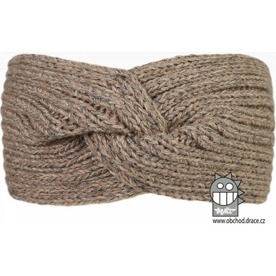 Dráče Pletená čelenka Dráča Twist 14 šedo hnedá