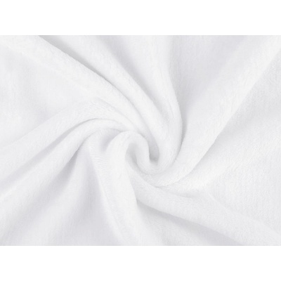 Stoklasa Wellsoft minky oboustranný / flanel samet fleece Balení: 1 m, Varianta: 1 (1) bílá 1 (1) bílá