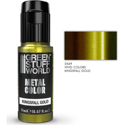 Green Stuff World Vivid Metallic Paint Kingsfall Gold 17 ml