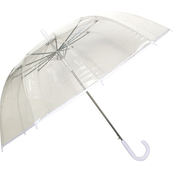 Smati Чадър за дъжд Smati 12 ребра прозрачно бял (UBUL0302)