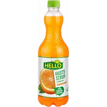 HELLO Hustý sirup s příchutí pomeranč 700 ml