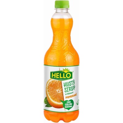 HELLO Hustý sirup s příchutí pomeranč 700 ml