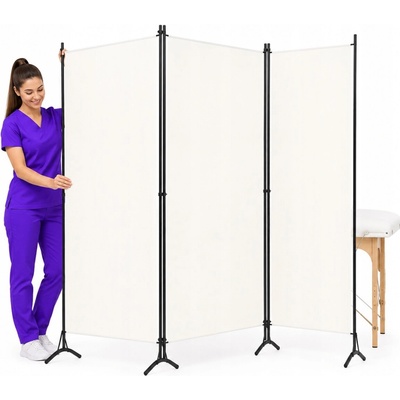 VidaXL 3panelová Paraván bílá 260 x 180 cm