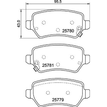 Sada brzdových platničiek, vždy 4 kusy v sade BREMBO P 30 120 (P30120)
