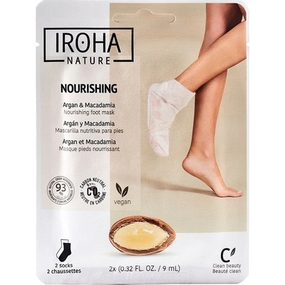 IROHA NATURE Maska na nohy Argan & Macadamia 2 x 9 ml