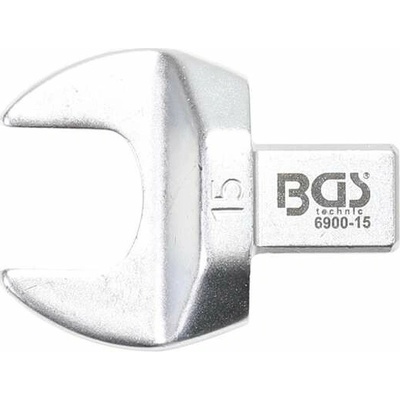 BGS Technic Nástrčný plochý otevřený klíč 15 mm s upnutím 9x12 mm BGS 6900-15