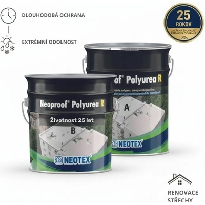 NEOTEX Neoproof Polyurea R – hydroizolace na 25 let bez zatékání Balení: 19 kg, Barva: Rezavě červená (3009)