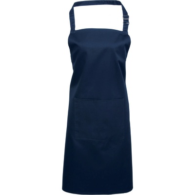 Premier PR154 Zástěra s laclem a kapsou na břiše Colours modrá navy