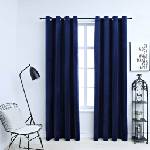 Pure Line Home Кадифени завеси в цвят мастиленосин с метални халки, 2 бр. , 140 x 225 см