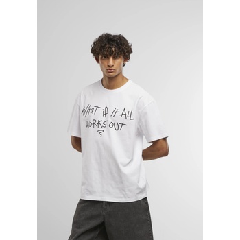 Mister Tee Тениска It All Works Out Wording Oversize Tee white XXLUB-MT3851-00220 - Тъмносив, размер XXS