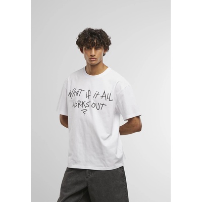Mister Tee Тениска It All Works Out Wording Oversize Tee white XXLUB-MT3851-00220 - Тъмносив, размер XXS