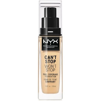 NYX Professional Makeup Can't Stop Won't Stop Full Coverage Foundation vysoce krycí make-up 6.5 Nude 30 ml