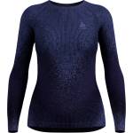 Odlo Дамско синтетично термобельо Odlo Women's BL Top Crew Neck L/S Perf. Warm Blackcomb Synthetic base layer - Skipper Blue - размер XS (114-3617-0211)