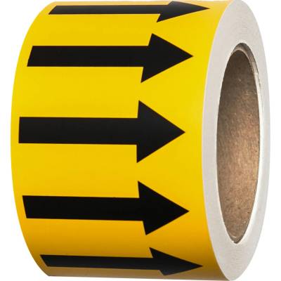 Páska se šipkami, žlutá/černá, 100 mm BZ OP004