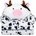 Leantoys Cow 3 Level Reclining Chair for Children Black and White 50x50cm