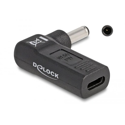 Delock Захранващ адаптер, Delock, USB-C/Dell 4.5x3mm, 90°, черен (delock60007)