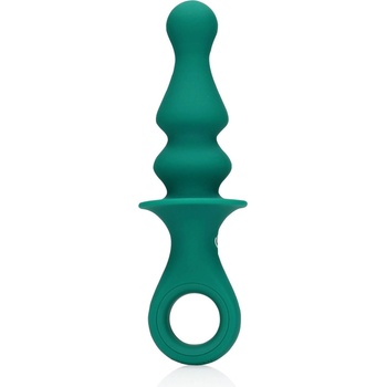Shots Toys Loveline - акумулаторен, перлен анален вибратор (зелен)