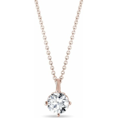 Klenota Náhrdelník z ružového zlata s lab grown diamantom N0922754