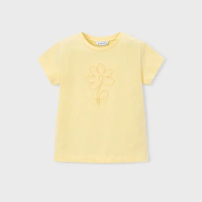 MAYORAL Тениска къс ръкав basic цвят Ванилия за мини момиче Mayoral