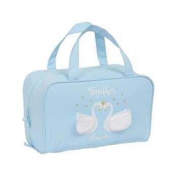 Glow Lab Пътническа Чантичка Glow Lab Cisnes Светло син 31 x 14 x 19 cm