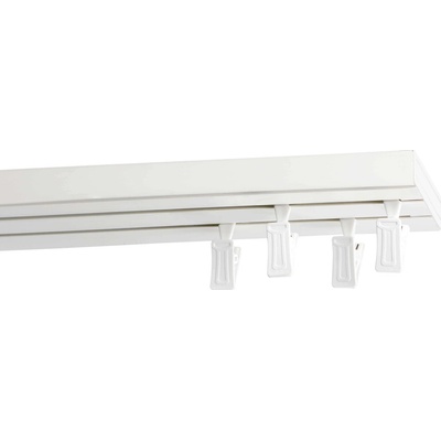 Rolmeister Stropní kolejnička PVC Bílá Stropní dvojitá 200 cm