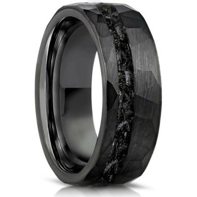 Steel Edge Pánský prsten z wolframu s uhlíkem SE 4829 8