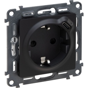 Legrand valena life К-Т С ДЕТСКА ЗАЩИТА С usb ЧЕР (756335l)
