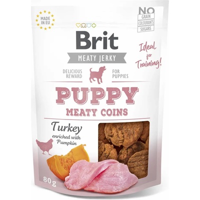 Brit Jerky Puppy Turkey Meaty Coins 12 x 80 g