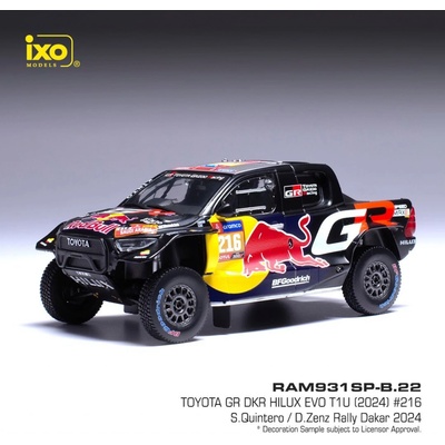 IXO Toyota GR DKR Hilux EVO T1U Rally Dakar 2024 216 Quintero Zenz 1:43