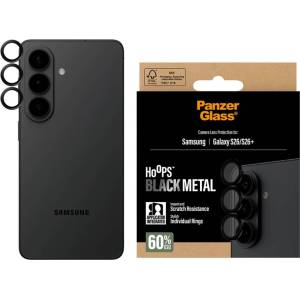 Panzer Протектор за камера PanzerGlass - Hoops Black Metal, Galaxy S26/S26 Plus (5715685034923)