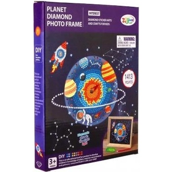 Teddies Креативен комплект за рисуване с диаманти Космос с лепящи се диаманти