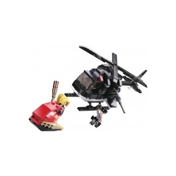 Sluban B0651 Policie Helikoptéra a zlodějka na skútru
