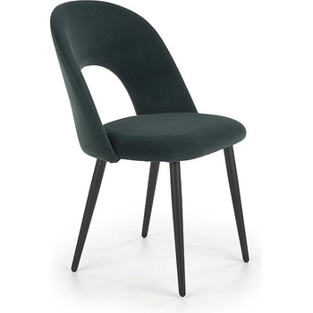 Halmar Трапезен стол k384 тъмнозелен / черен