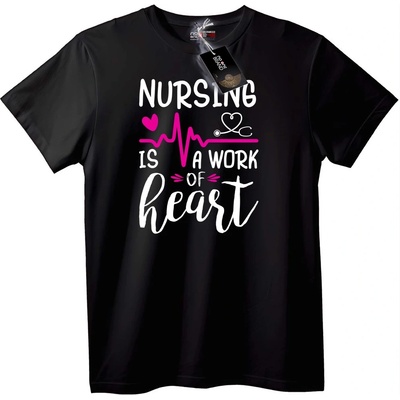 NOONEBRAND Тениска Медицинската грижа е от сърцето - 3XL, White