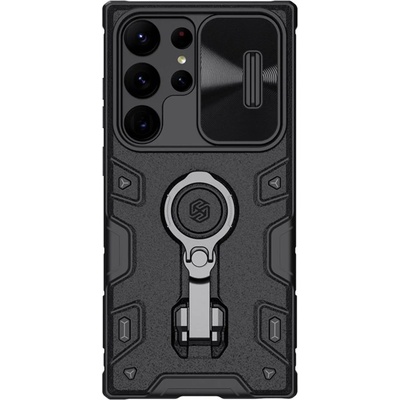 Nillkin CamShield Armor Pro Magnetic Hard Case - хибриден удароустойчив кейс с пръстен против изпускане за Samsung Galaxy S23 Ultra (черен)