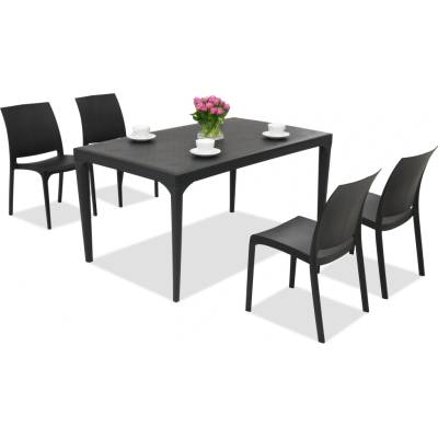 BICA Елегантен комплект за хранене Oslo/Volga 4 антрацит Bica (BC435ANT-4x300ANT)