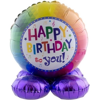 Funny Fashion Foliový balonek stojící dekorace Happy Birthday 50 cm
