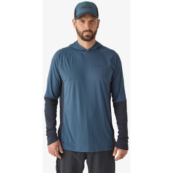 Caperlan rybárske tričko Anti-UV 500 s kapucňou modré šedá