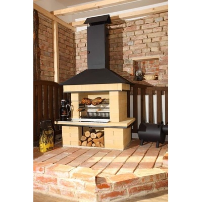 Zahradní krby Jiří Věříš Víceúčelový zahradní krb s udírnou 70 cm Výška podstavce krbu 65 cm Vlevo Žlutá – Zbozi.Blesk.cz