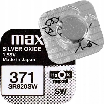 Maxell Silver Oxide 371 1ks 371/SR920SW/V371