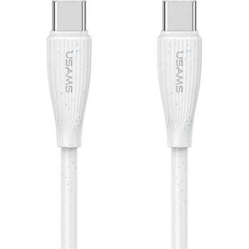 USAMS GREEN SERIES кабел за данни Type-C - Type-C, 100cm, БЯЛ SJ716USB02 (SJ716USB02)