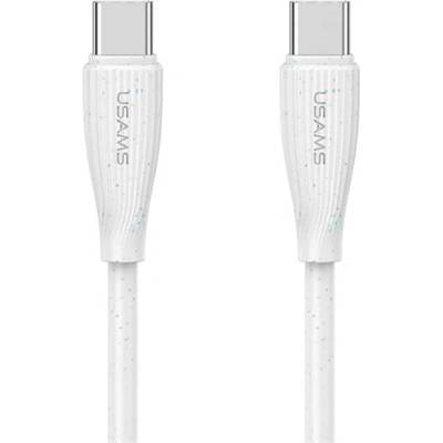 USAMS GREEN SERIES кабел за данни Type-C - Type-C, 100cm, БЯЛ SJ716USB02 (SJ716USB02)