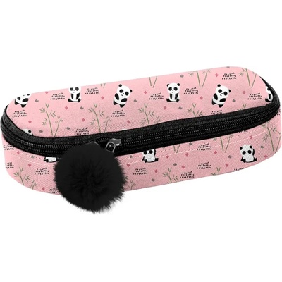 PASO Овален ученически несесер Paso Panda - розов (PP22AN-013)